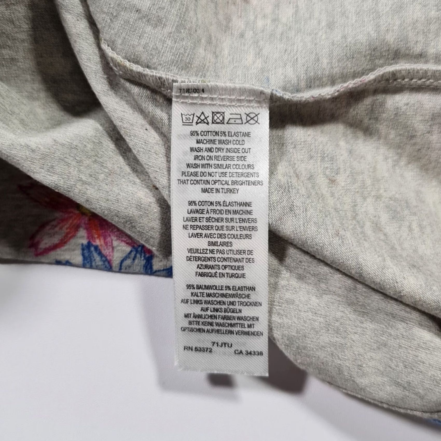 French Connection French Connection Womens Dress Grey 8 UK Floral Short Sleeves Jersey Bodycon Dress Size M / US 6-8 / IT 42-44 - 8 Thumbnail
