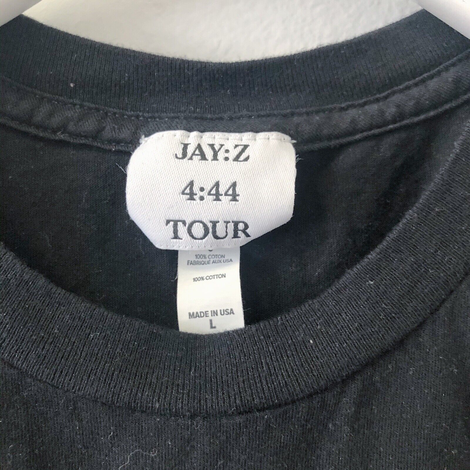 Rap Tees Jay-Z 4:44 Album Tour Toronto Show Black T-shirt Rare L Size US L / EU 52-54 / 3 - 5 Thumbnail