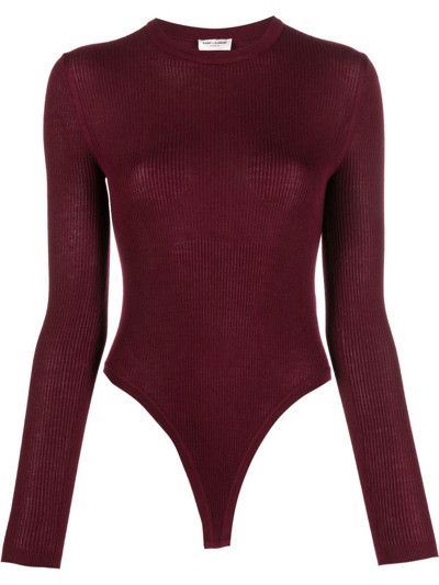 o1s1wg111124 Bodysuits Manche Longues in Burgundy