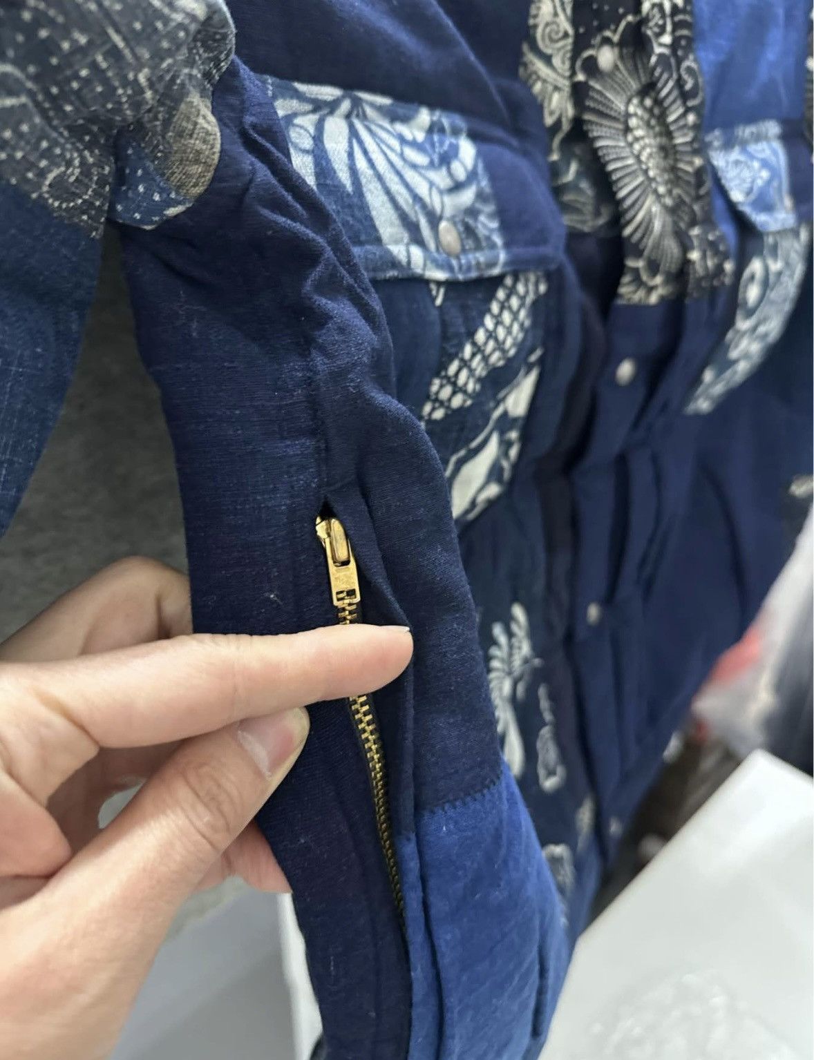 Visvim Visvim 101XX DOWN JKT KOFU Indigo Pattern Size US S / EU 44-46 / 1 - 7 Thumbnail