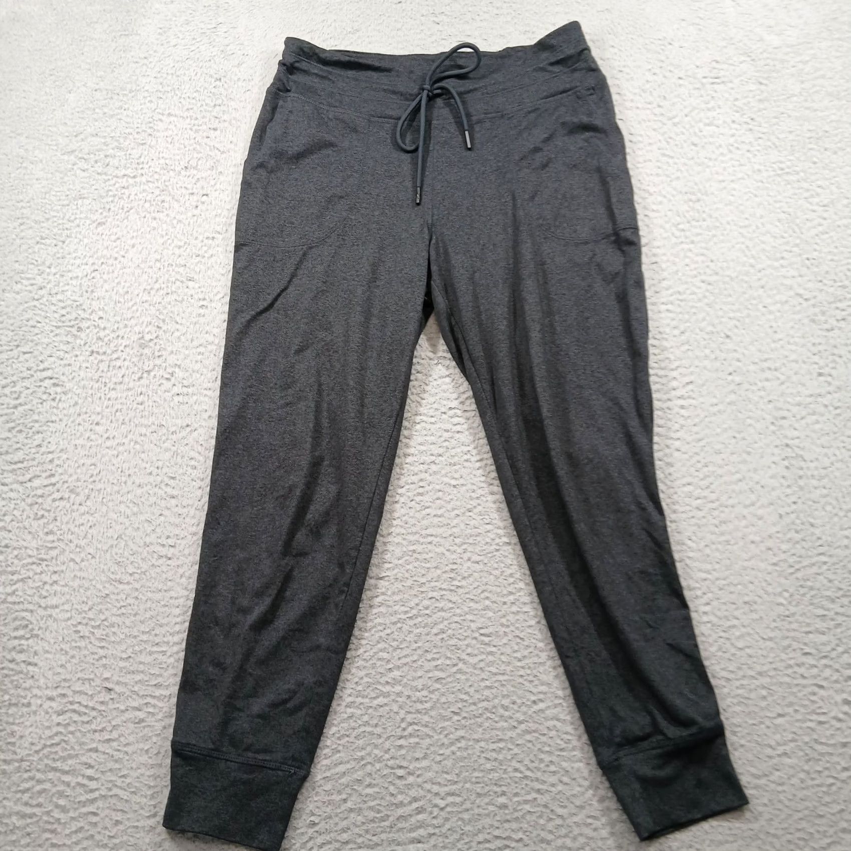 Vintage VINTAGE Lole Eliana Jogger Pants Mens M Charcoal Grey EUC/Gray Knit Elastic Waist Drawstring Pockets Size US 31 - 2 Thumbnail