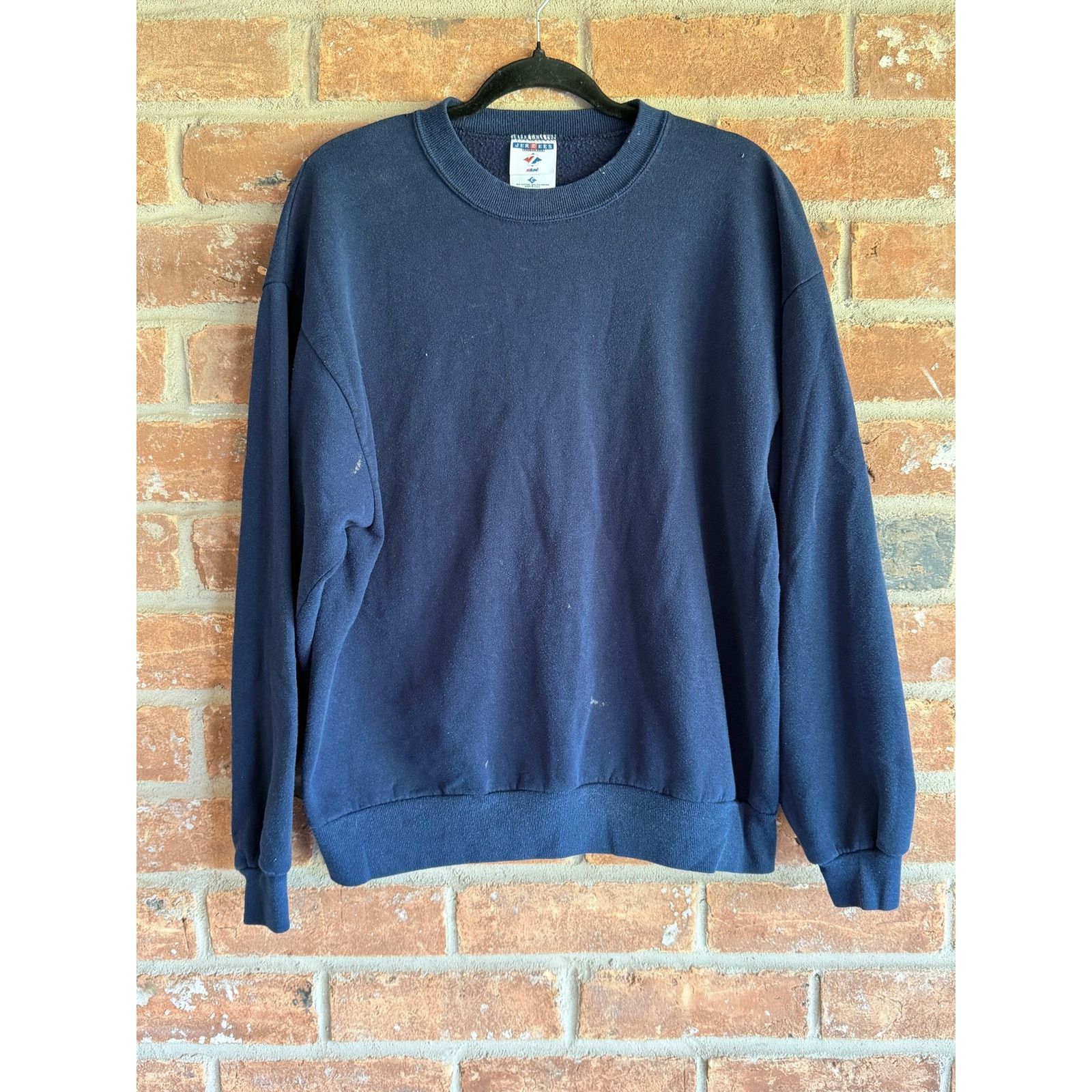 Jerzees Vintage Jerzees Navy Blank Crewneck USA Made 90s Size US L / EU 52-54 / 3 - 1 Thumbnail