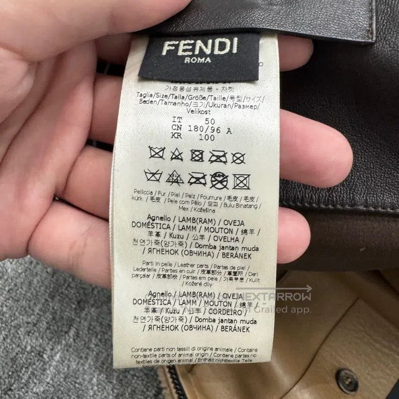 Fendi Fendi Leather and Fur Integrated Patchwork Jacket Size US M / EU 48-50 / 2 - 4 Thumbnail