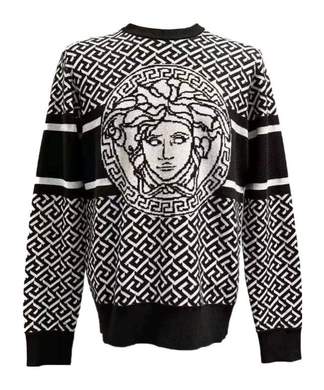 Versace Versace Black and white color-blocked Medusa crewneck card Size M / US 6-8 / IT 42-44 - 9 Thumbnail