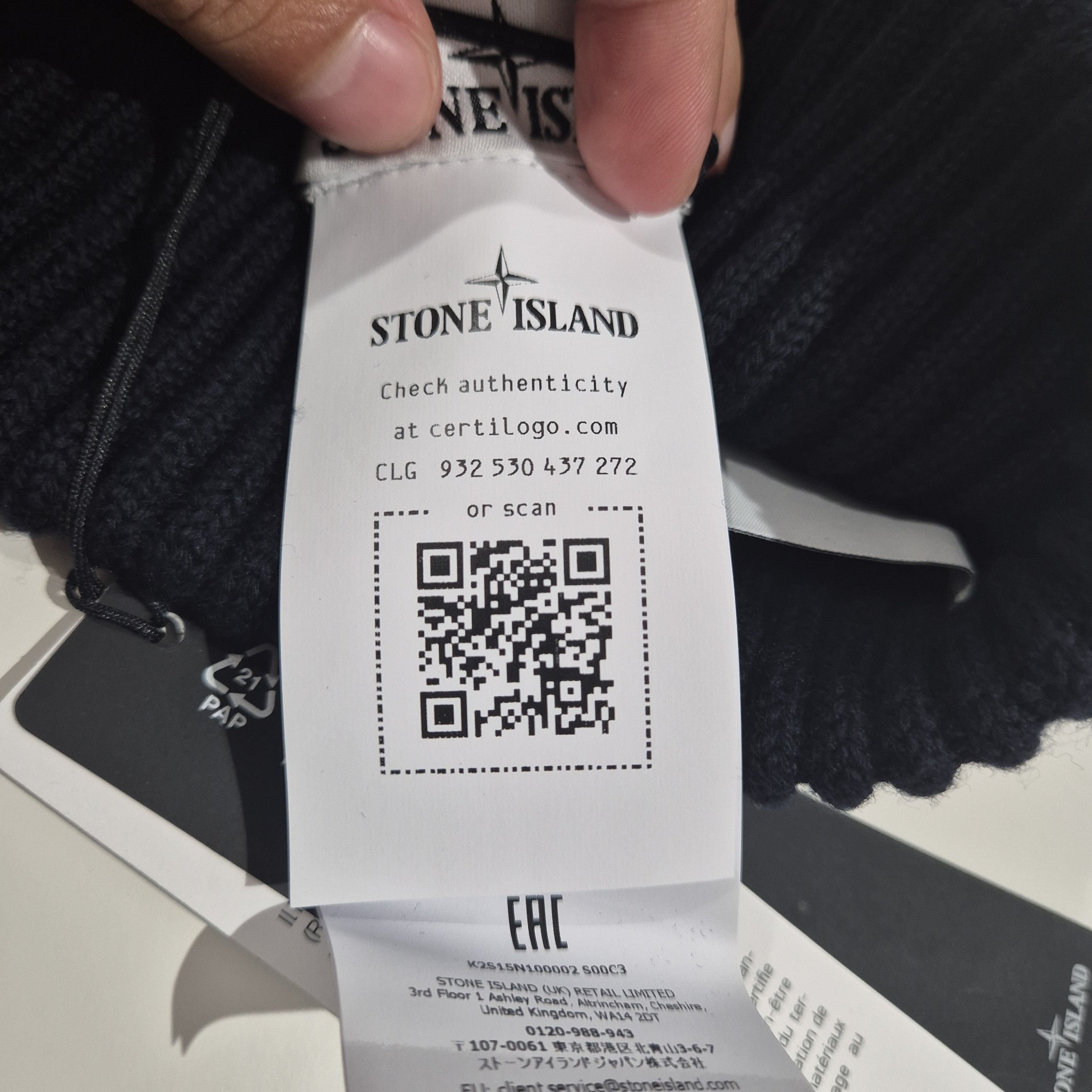 Stone Island Stone Island Wool Beanie Navy – New with Tags Size ONE SIZE - 4 Thumbnail