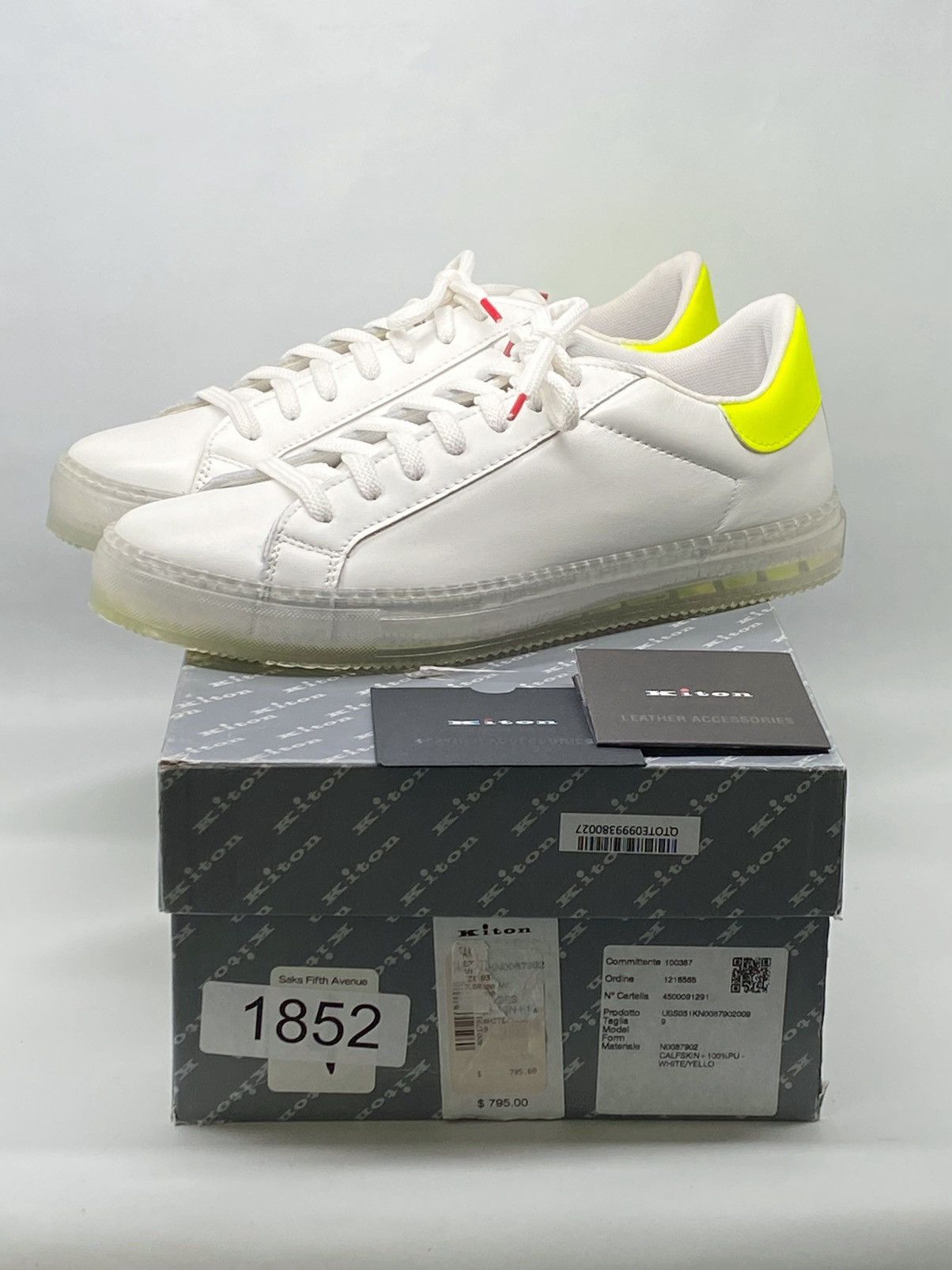 Kiton Kiton Low-Top Leather Sneakers size 43/us size 10 Size US 10 / EU 43 - 8 Thumbnail