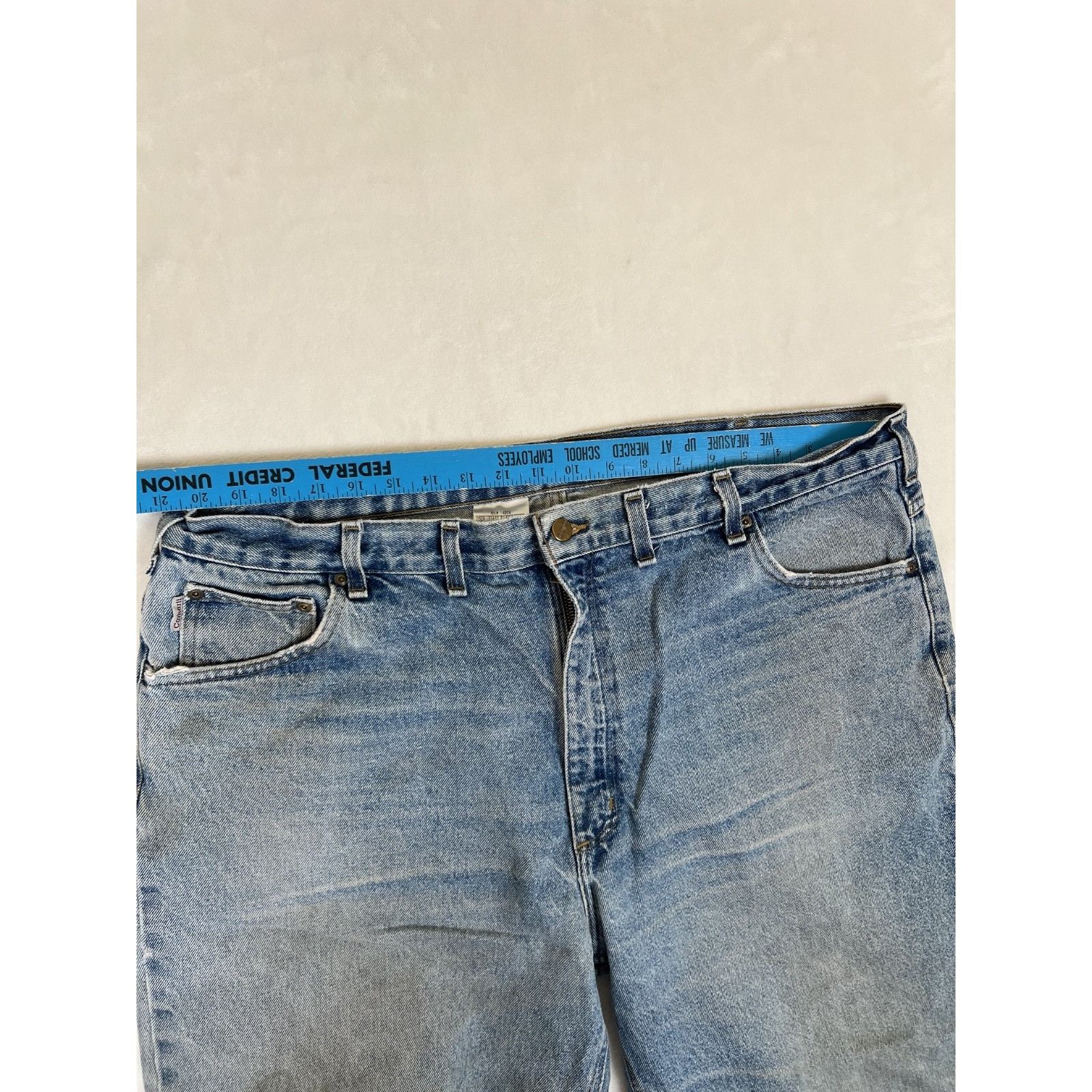 Carhartt Carhartt B160-DST Jeans Mens 42x30 Distressed Denim Leather Size US 42 / EU 58 - 7 Thumbnail