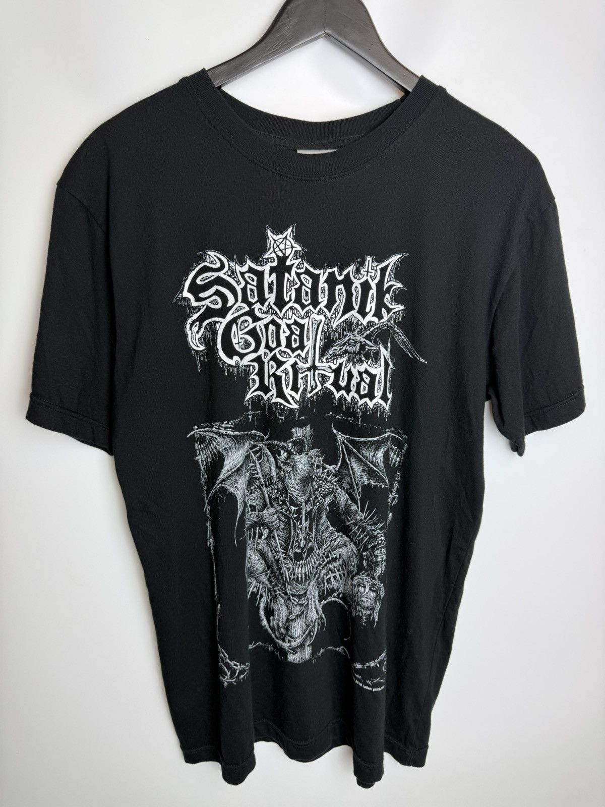 Band Tees Satanic goat ritual vintage black metal merch darkthrone bm Size US XL / EU 56 / 4 - 1 Thumbnail