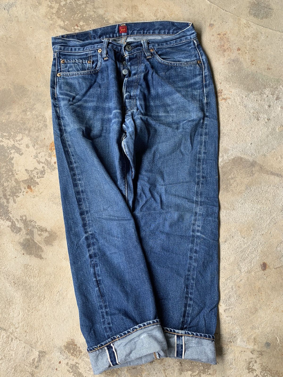 Japanese Brand × RESOLUTE Resolute lot 710 Selvedge Distressed Denim Size US 33 - 5 Thumbnail
