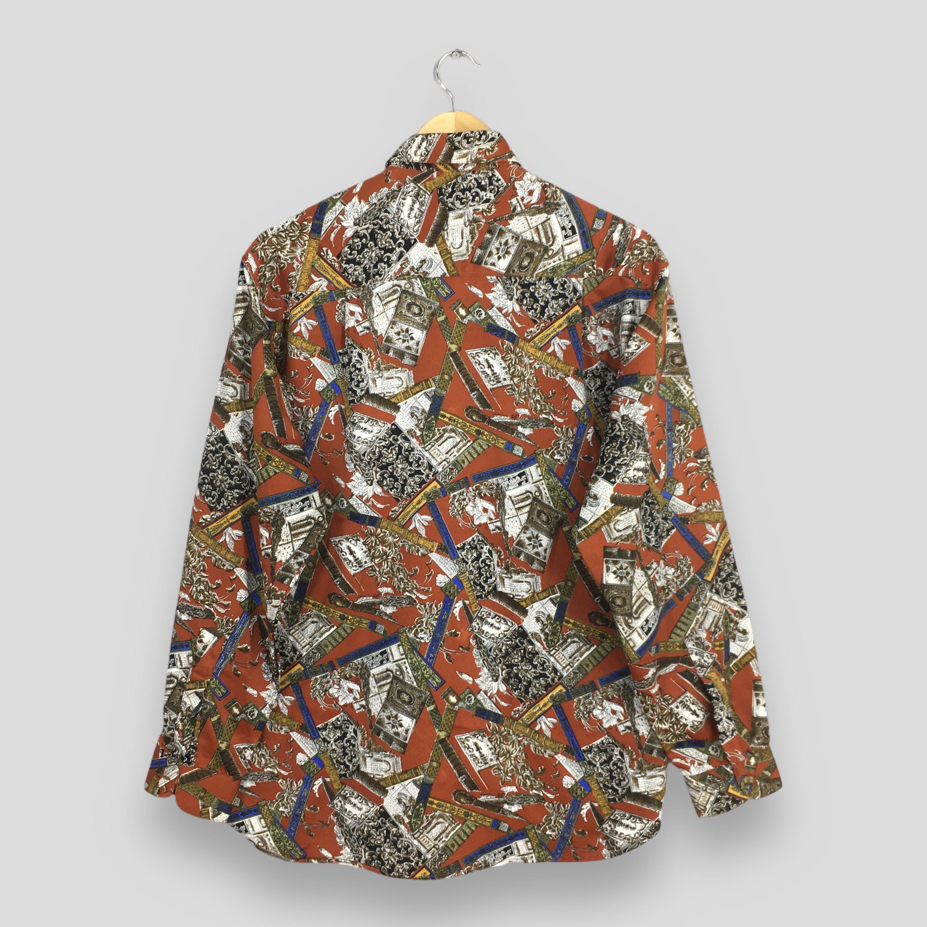 Flannel Vintage 90's Baroque Renaissance Casual Shirt Medium Size US M / EU 48-50 / 2 - 6 Thumbnail