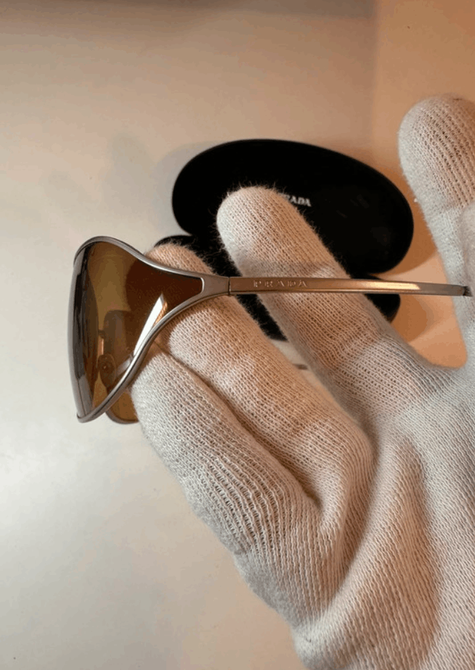 Prada PRADA Sunglasses Flame 2004 Star Mask Fire Chrome Silver Size ONE SIZE - 2 Thumbnail