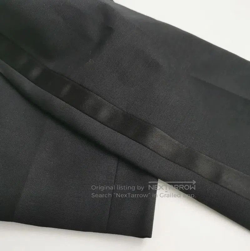 Prada Prada Black Embroidered Mohair Casual Pants. Size 23" - 3 Thumbnail