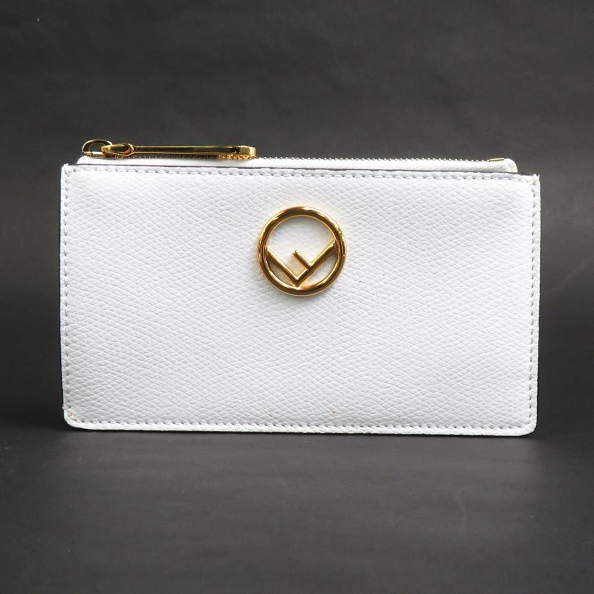 Fendi FENDI Wallet/Coin Case Leather White Men's Women's 8M0348 A18B 56016g Size ONE SIZE - 1 Thumbnail