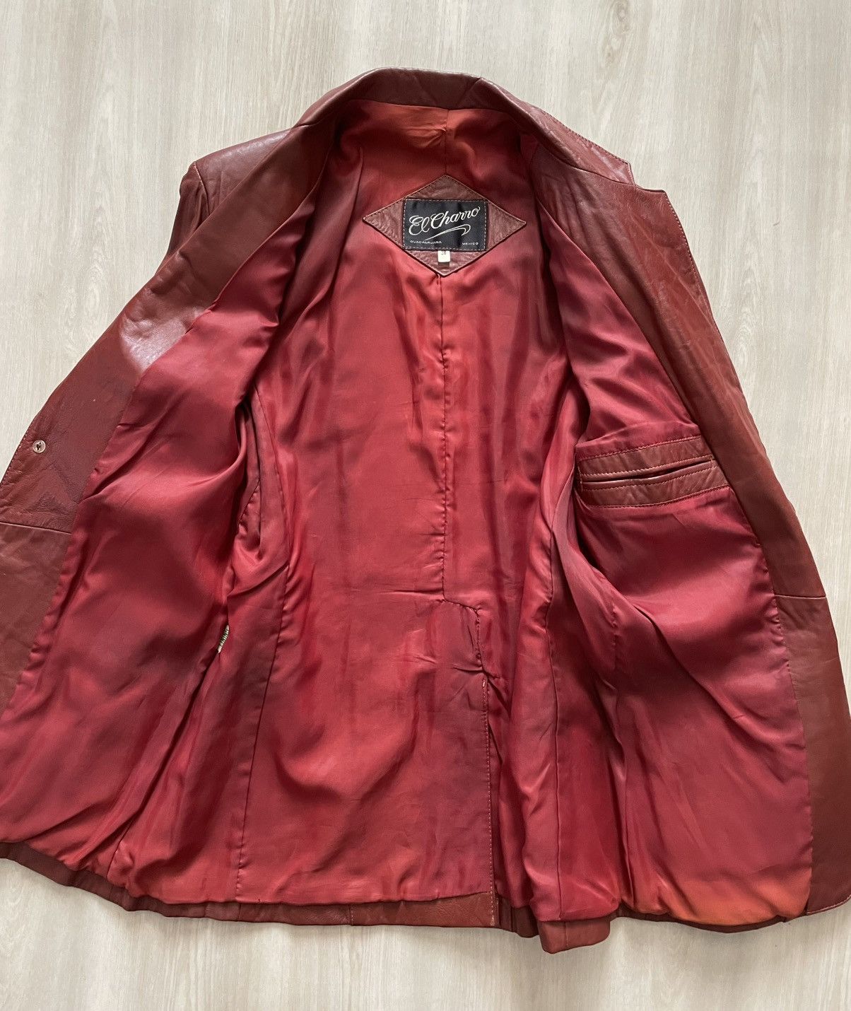 Vintage Vtg El Charro Western Leather Jacket Blazer Snakeskin Sz 38 Size US M / EU 48-50 / 2 - 7 Thumbnail