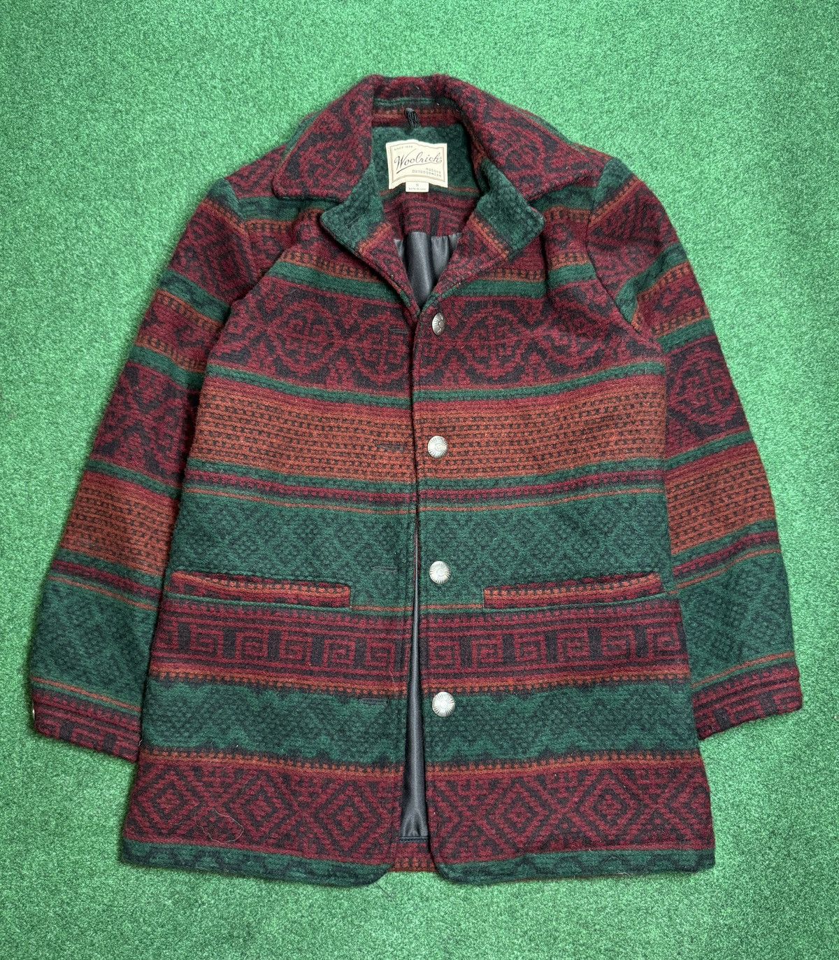Pattern Woolrich Blanket Jacket Vintage Woolrich Wool Nordic