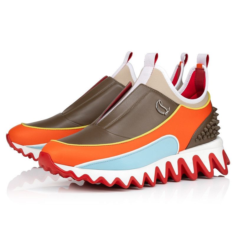 Christian Louboutin Sharkyloub SP Spikes brown/orange/blue Size US 12 / EU 45 - 1 Thumbnail