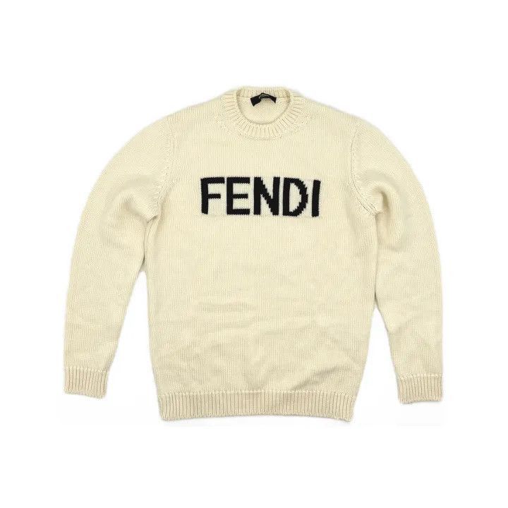 Fendi Fendi Logo Wool Pullover Sweater for Men -2507 Size US L / EU 52-54 / 3 - 2 Thumbnail