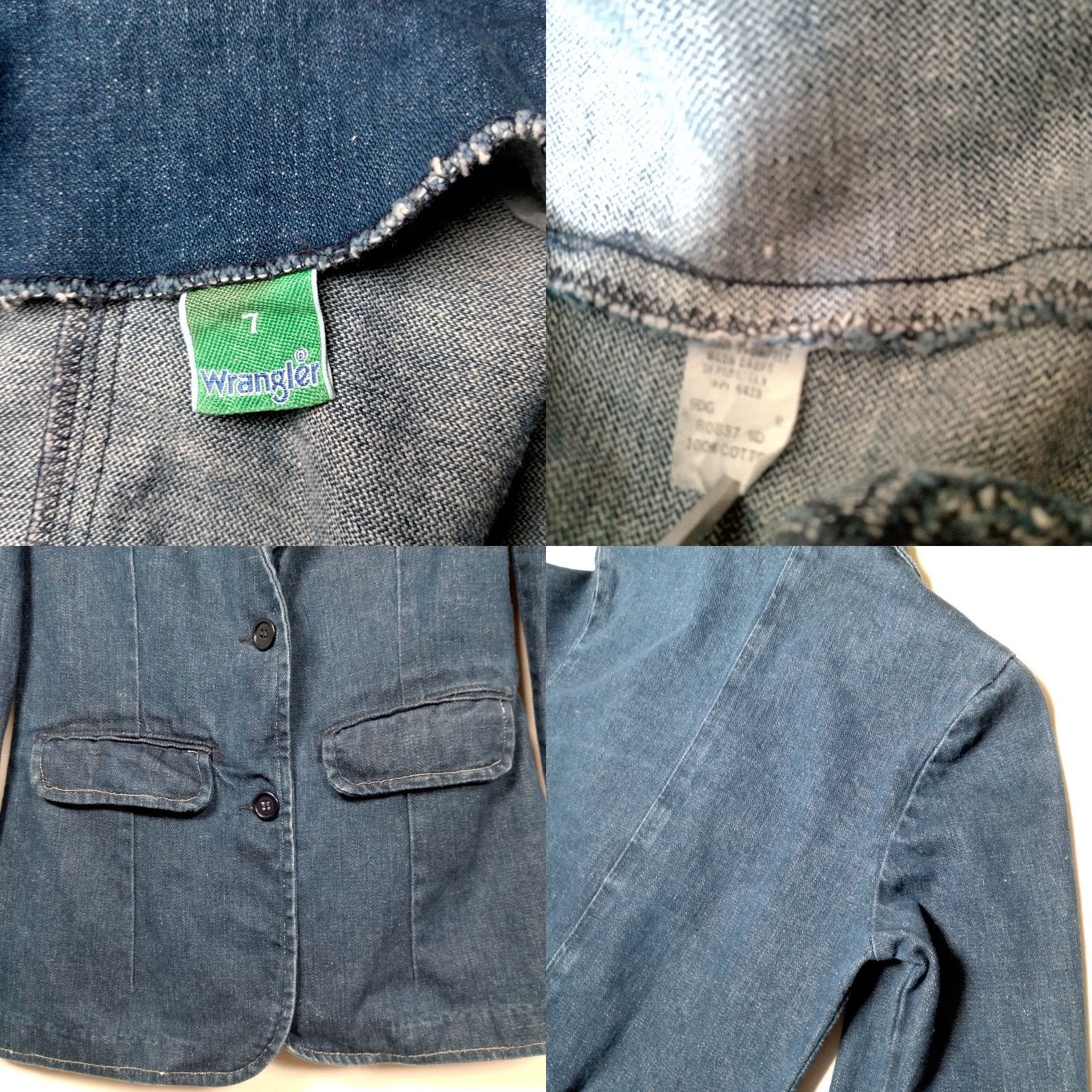 Wrangler VINTAGE Wrangler Denim Blazer Women 7 Blue Indigo Western Office Wear Jean Blazer Size 28" / US 6 / IT 42 - 8 Thumbnail