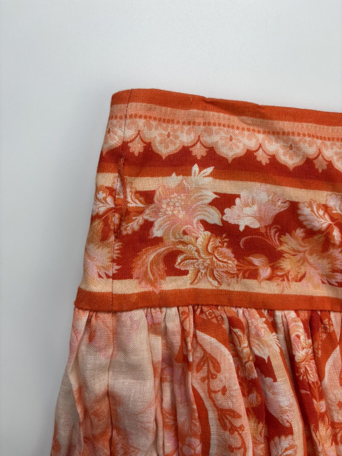 Zimmermann Zimmermann Linen Lyre Yoke Midi Skirt Size 28" / US 6 / IT 42 - 6 Thumbnail
