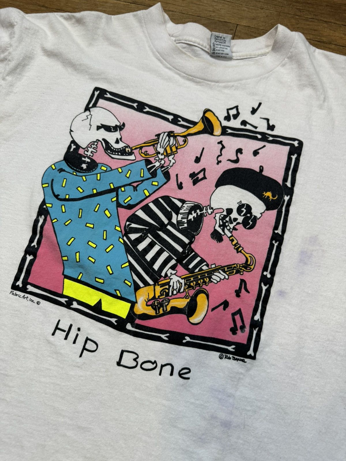 Vintage Vintage Hip Bone Jazz Skeleton Shirt Size US XL / EU 56 / 4 - 4 Thumbnail