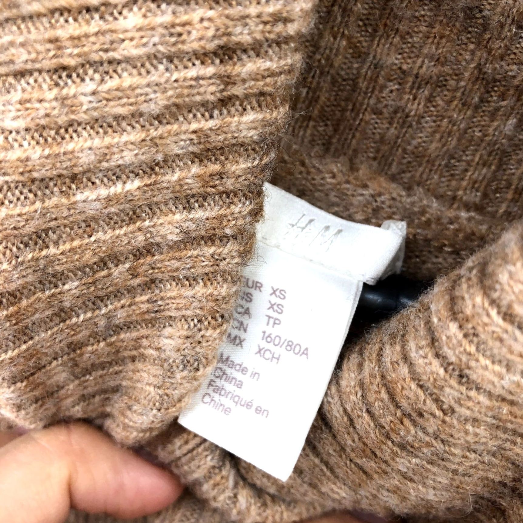H&M H&M Oversized Turtleneck Sweater Womens XS With Wool Tan Soft Camel Cozy Knit Size XS / US 0-2 / IT 36-38 - 7 Thumbnail
