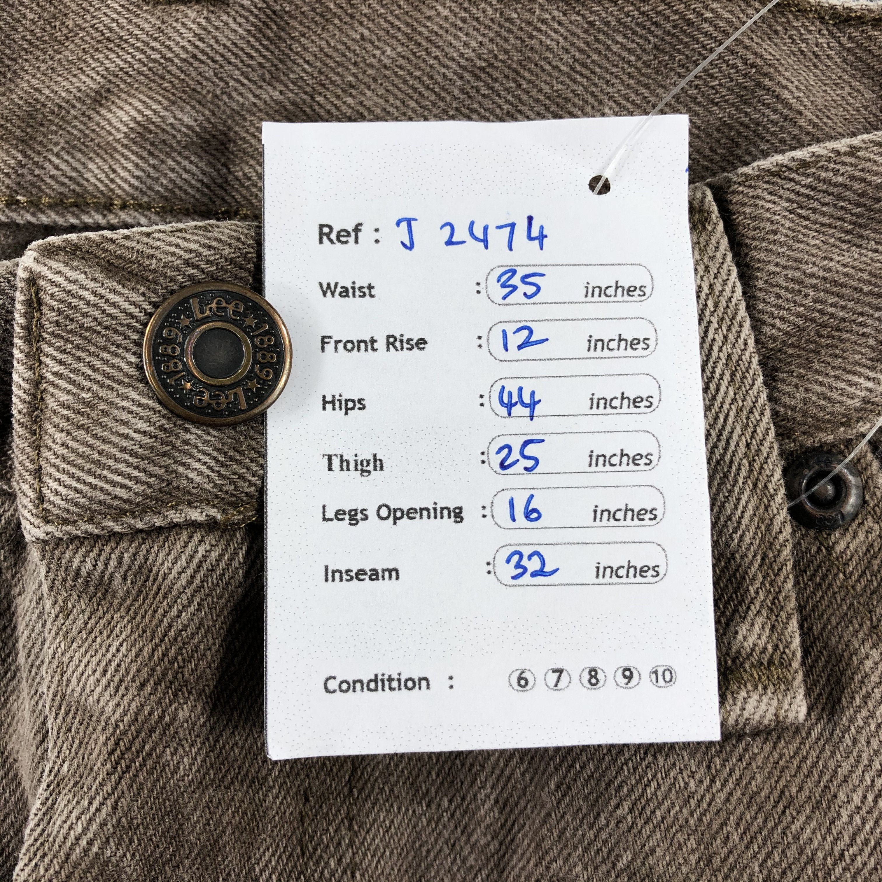Lee Vintage Lee Jeans-J2474 Size US 35 - 14 Thumbnail