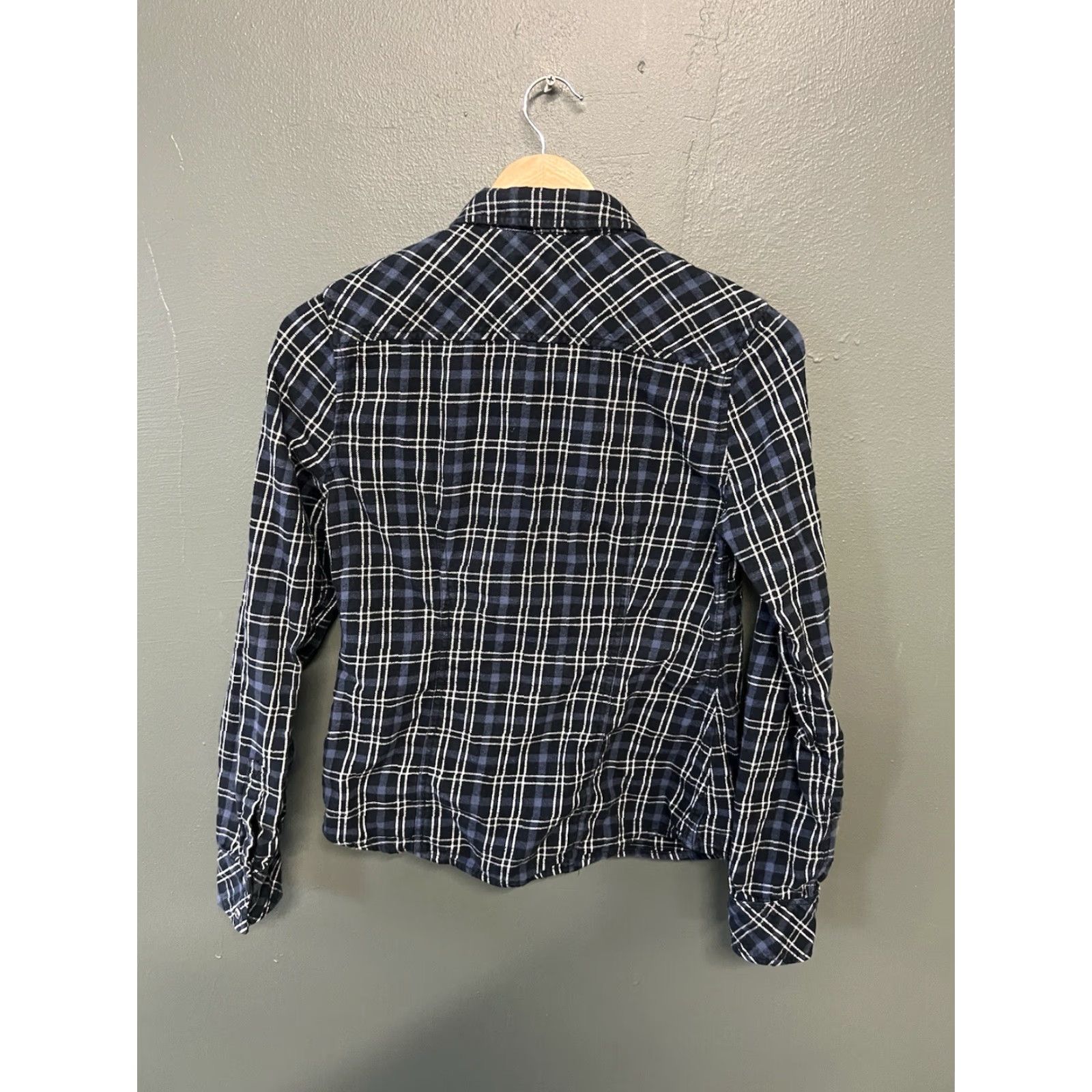 Aritzia Aritzia TNA Womens Button-Up Plaid Flannel Long Sleeve Blue Size S Size S / US 4 / IT 40 - 2 Thumbnail