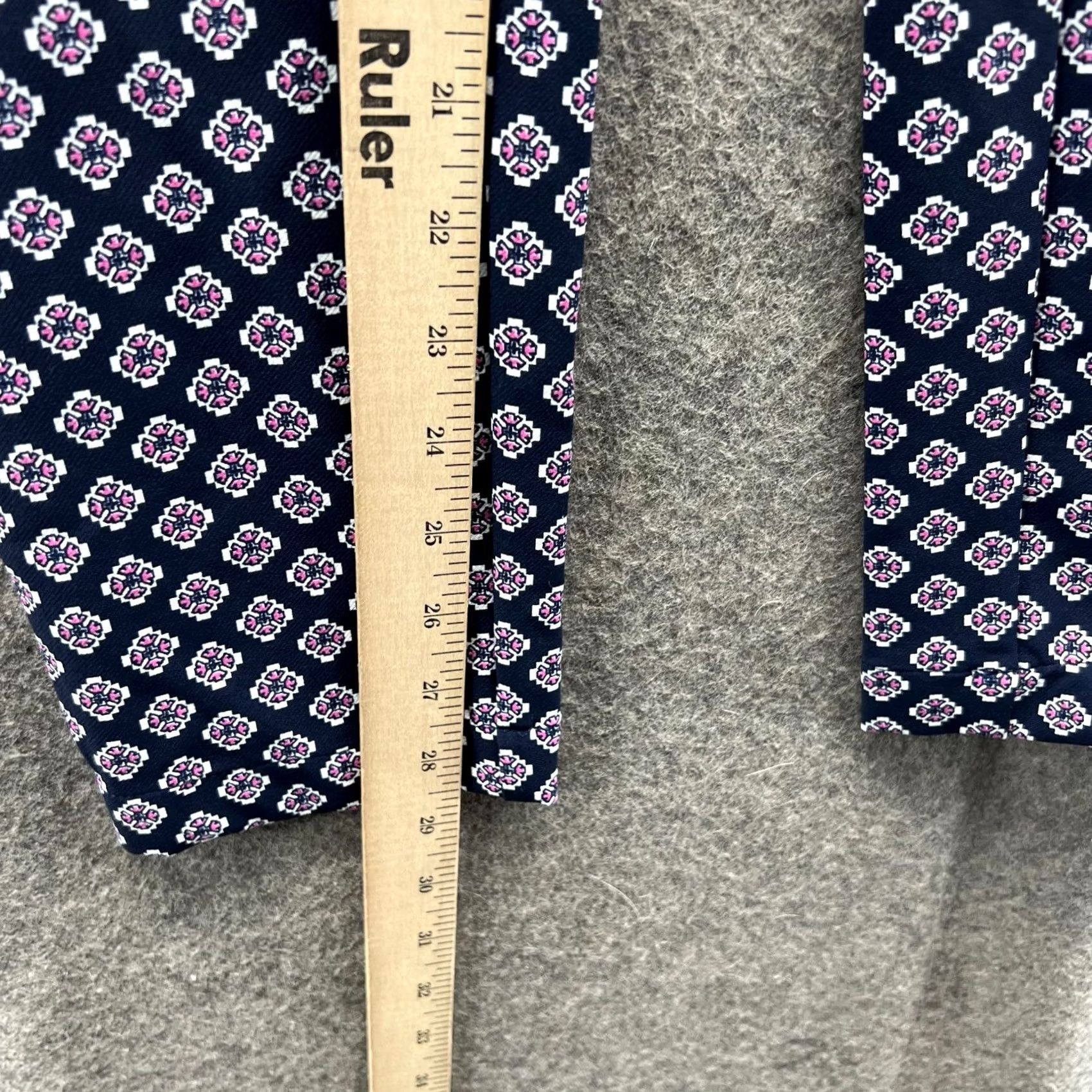 RLX Ralph Lauren RLX Ralph Lauren Pants Women 2 Blue Navy Leggings Geometric Floral Pockets Knit Nylon Size 26" / US 2 / IT 38 - 4 Thumbnail