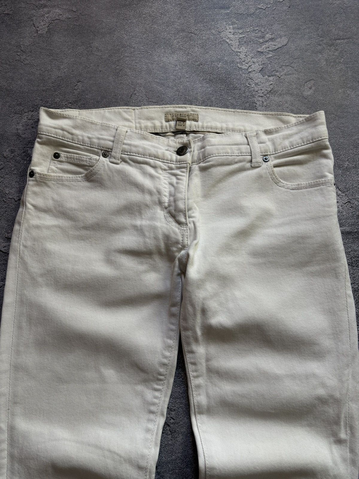 Burberry Vintage Burberry London Nova Check Luxury White Jeans Size 28" / US 6 / IT 42 - 4 Thumbnail