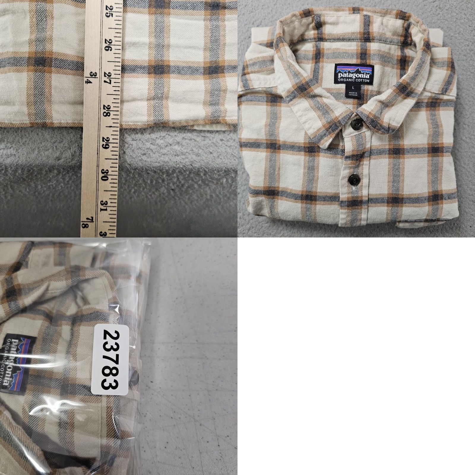 Patagonia Patagonia Shirt Mens Large Beige Plaid Organic Cotton Flannel Long Sleeve 54020 Size US L / EU 52-54 / 3 - 8 Thumbnail