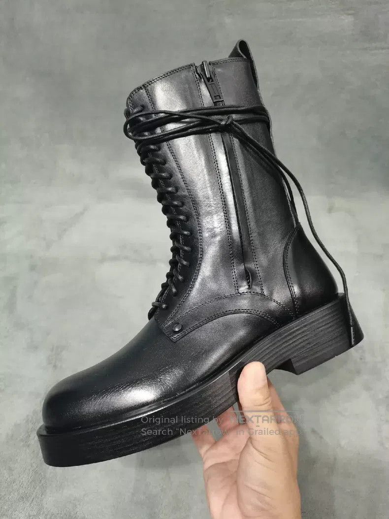 Ann Demeulemeester Ann Demeulemeester 40.5/41.5 mid-leg leather boots Size US 7.5 / EU 40-41 - 5 Thumbnail