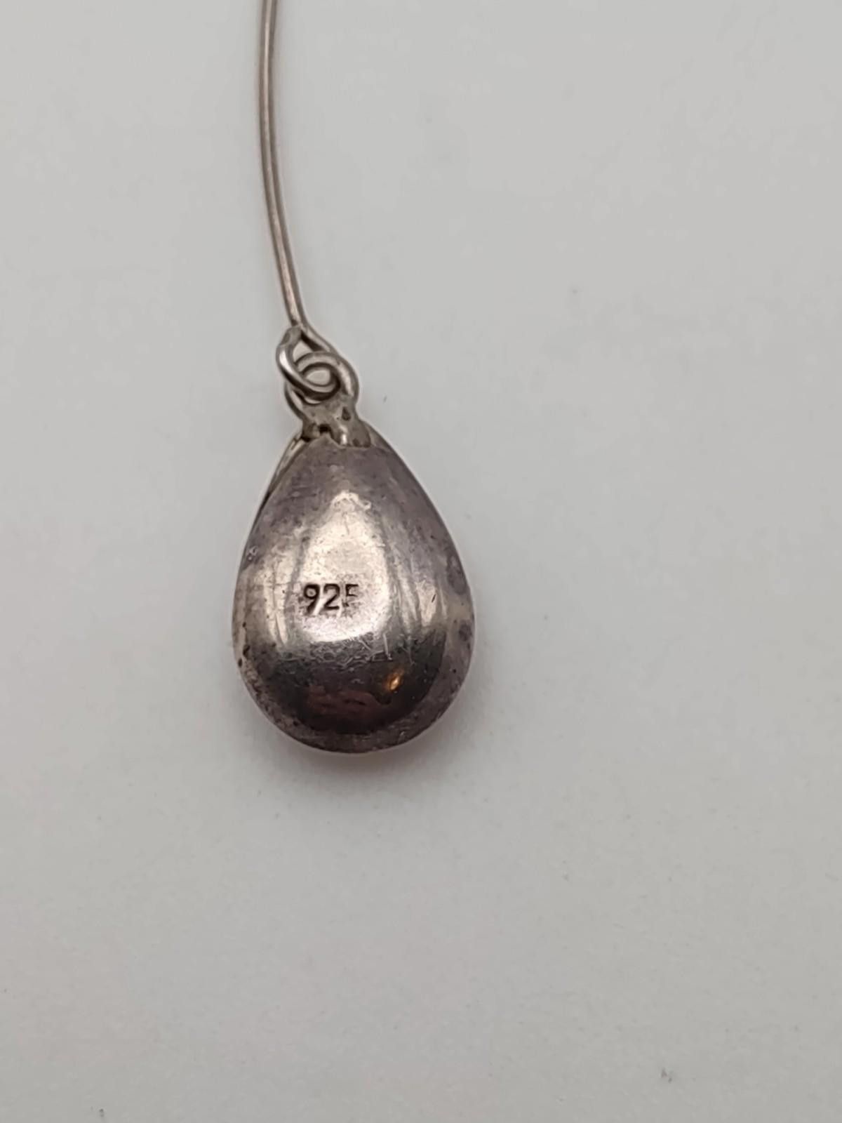 The Unbranded Brand Sterling Silver Teardrop Kinetic Dangle Earrings 925 Size ONE SIZE - 2 Thumbnail