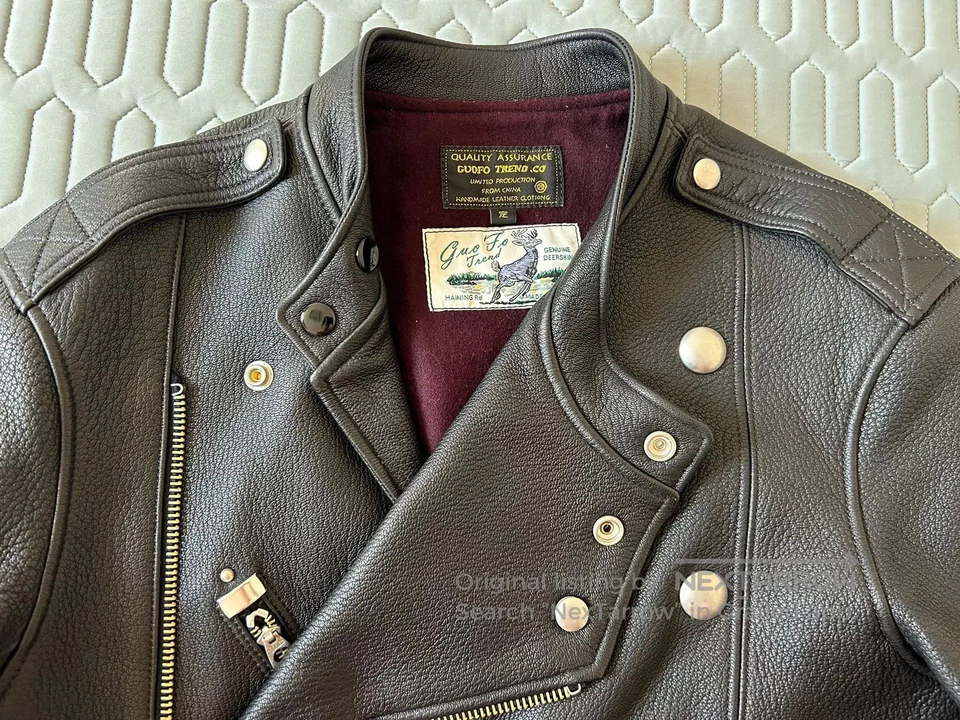 Japanese Brand Custom Black Leather Riding Jacket. Size US L / EU 52-54 / 3 - 3 Thumbnail
