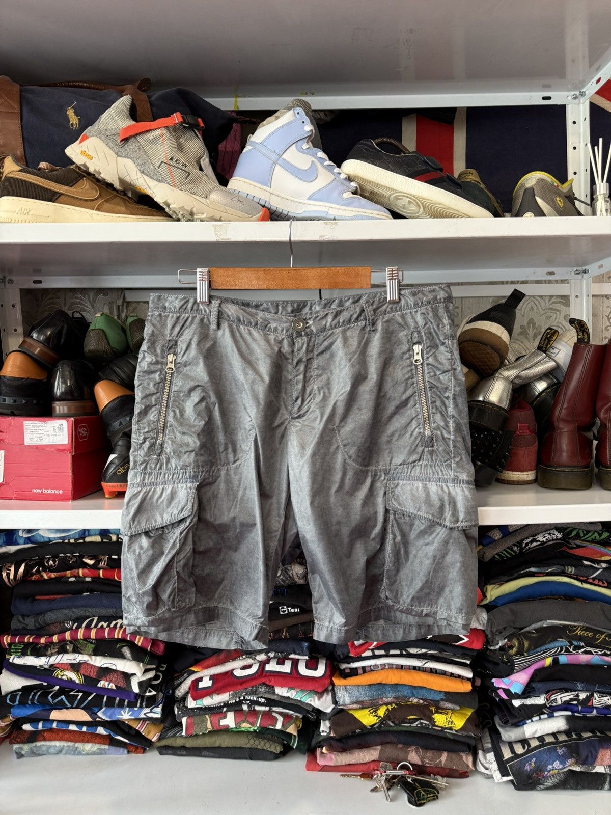 Vintage David Mayer Noman Nylon Metal cargo Shorts Stone Island Styl Size US 32 / EU 48 - 23 Thumbnail