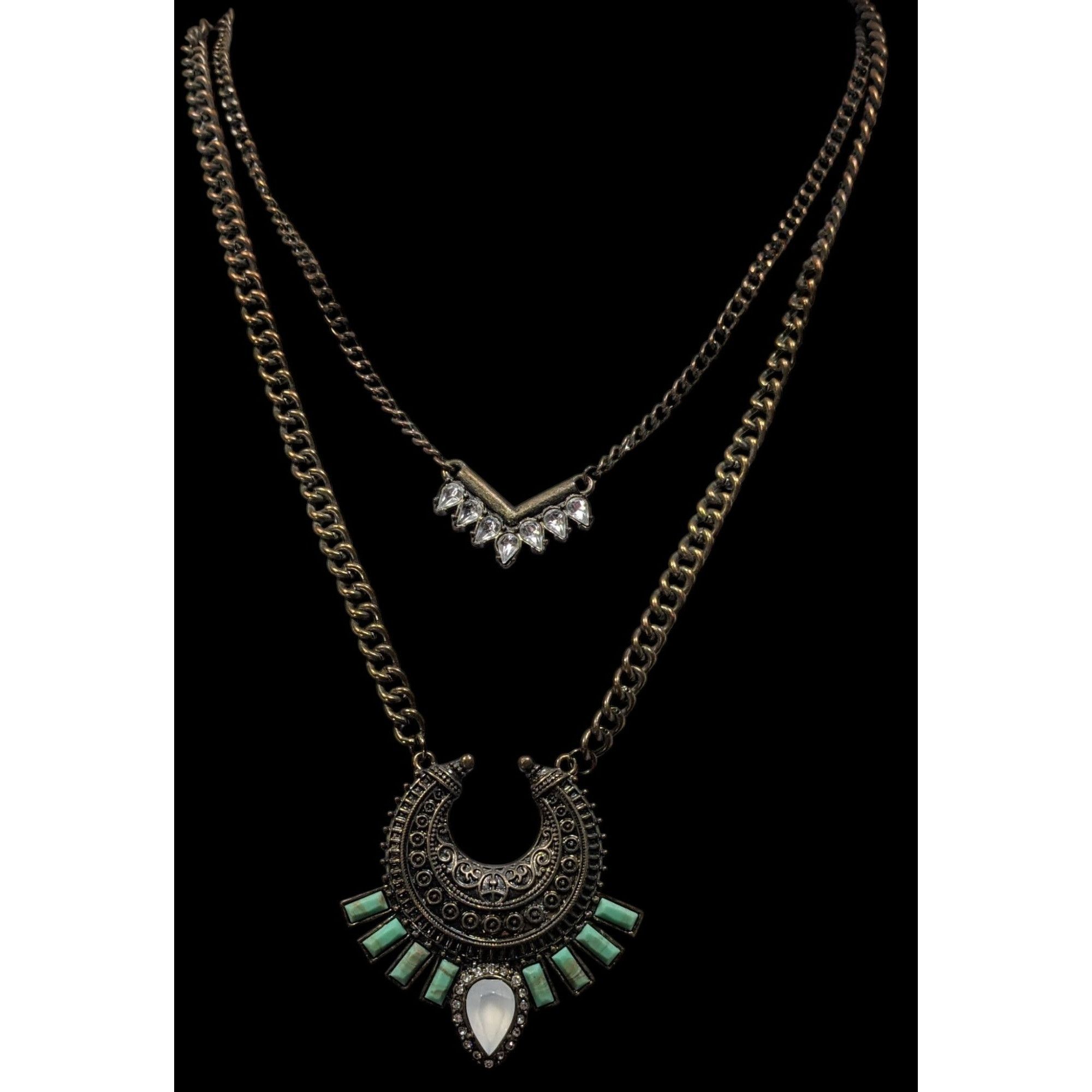 Other Bohemian Layered Gemmed Pendant Necklace Size ONE SIZE - 3 Thumbnail