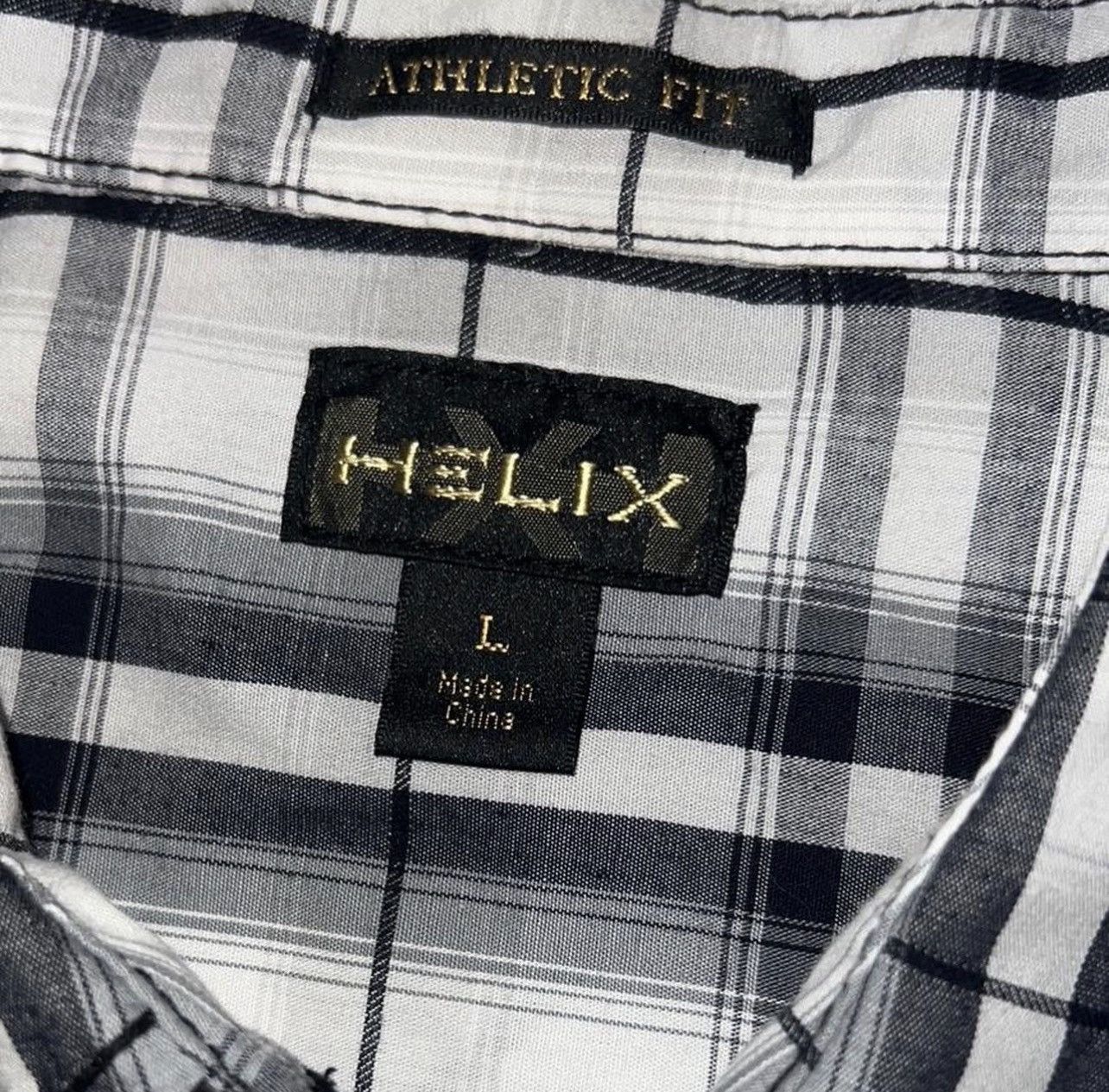 Helix Helix white and black plaid button-up shirt Size US L / EU 52-54 / 3 - 4 Thumbnail
