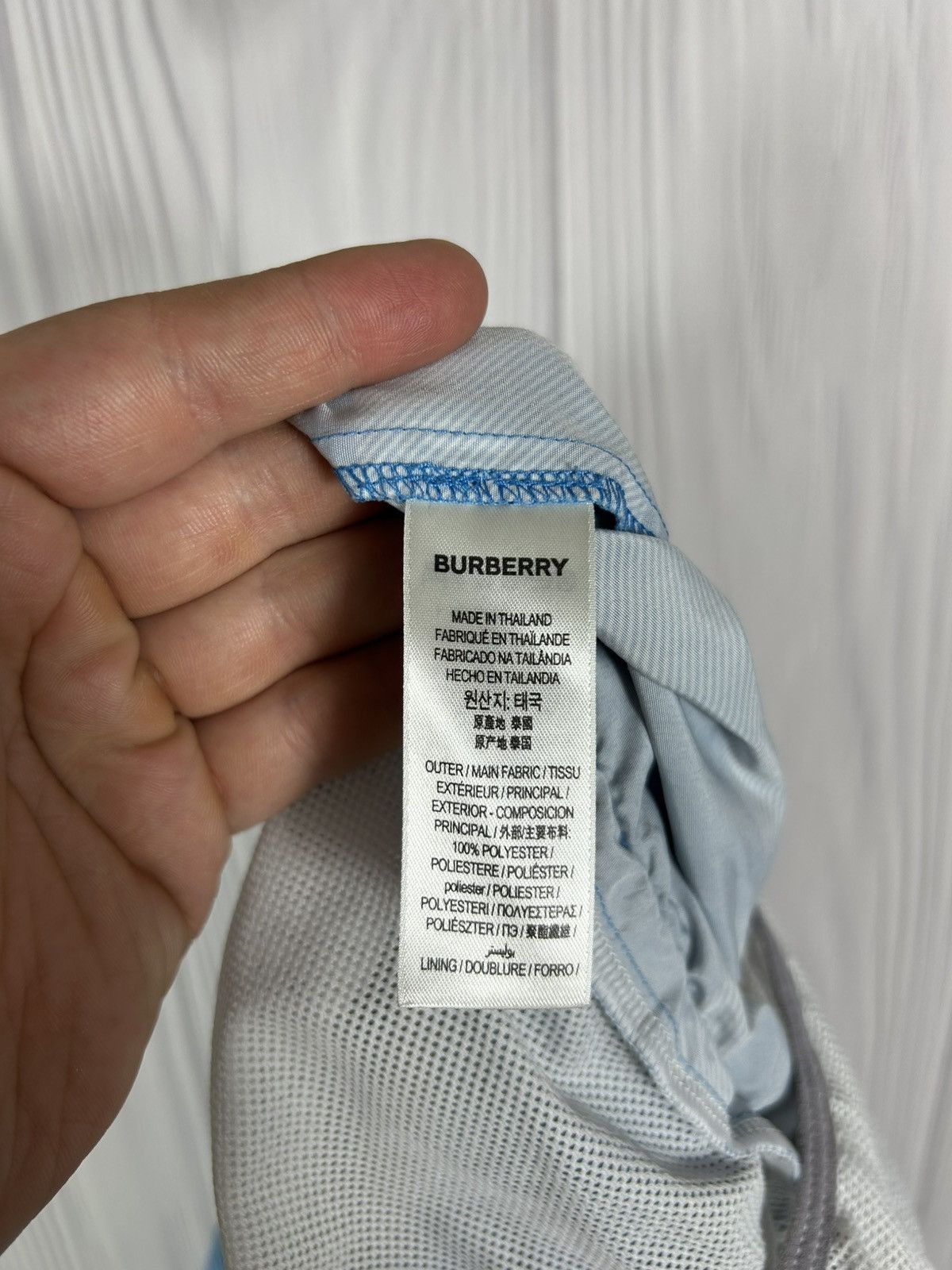 Burberry Burberry Blue Exaggereted Check Pattern Swim Shorts Size L Size US 34 / EU 50 - 13 Thumbnail