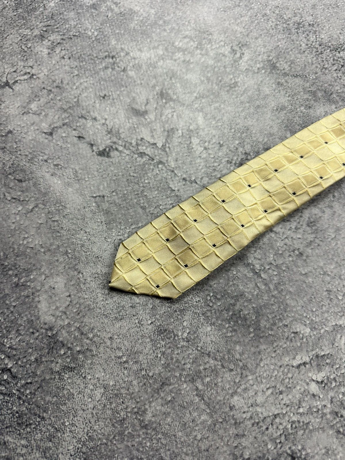 Zilli Zilli Gold Chain Logo Tie Pure Silk Italy Old Money Necktie Size ONE SIZE - 10 Thumbnail