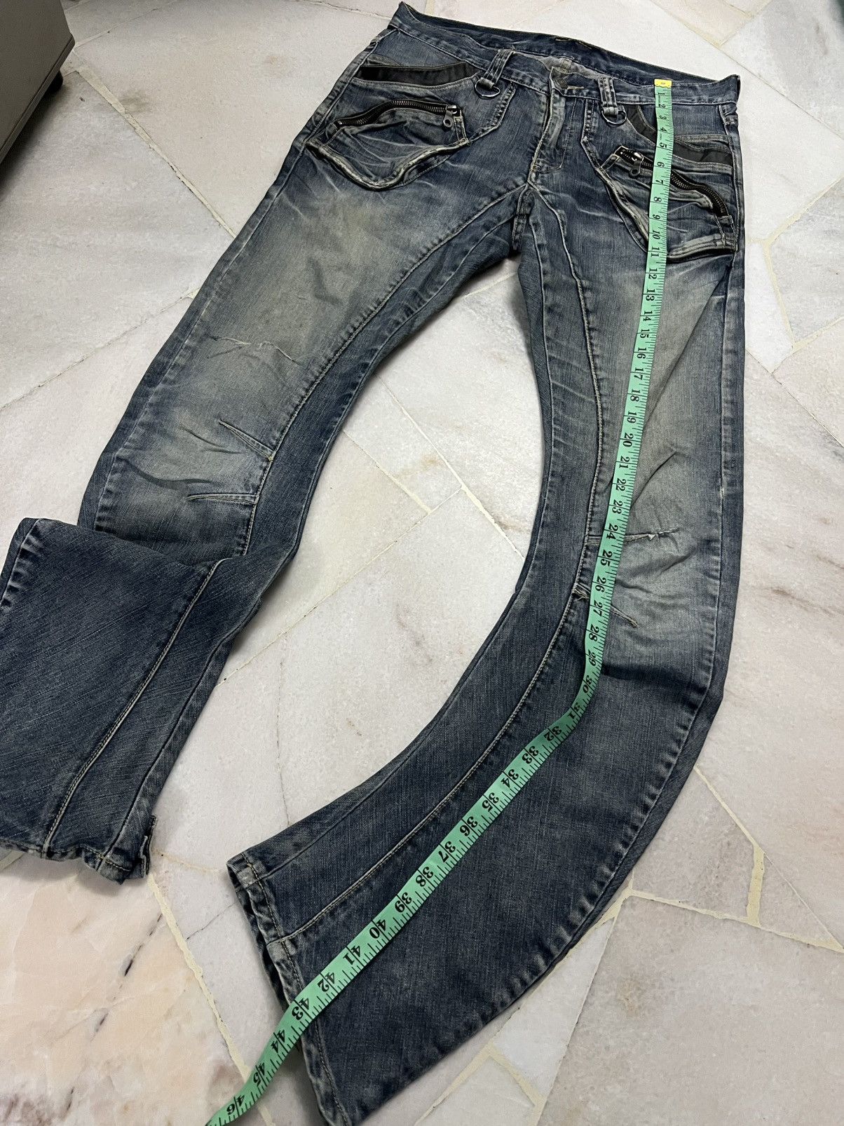 PPFM 💥RARE PPFM CURVED DISTRESSED JEAN Size US 32 / EU 48 - 4 Thumbnail