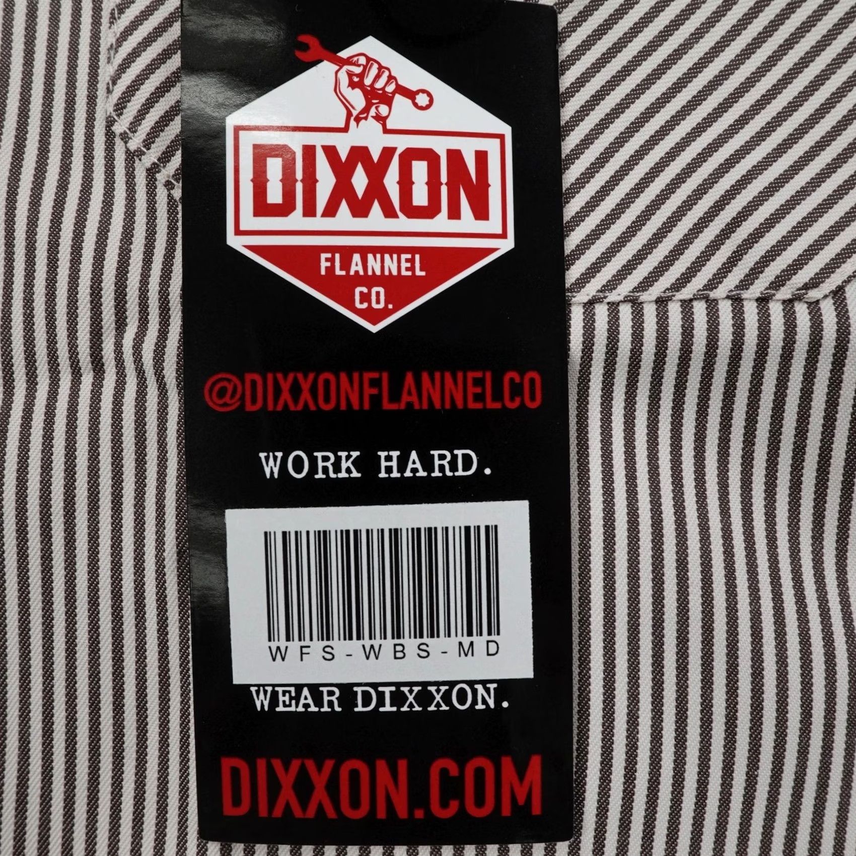 Vintage Dixxon Shirt Men Medium Brown Stripes Button Up Form Function Work NEW Size US M / EU 48-50 / 2 - 5 Thumbnail