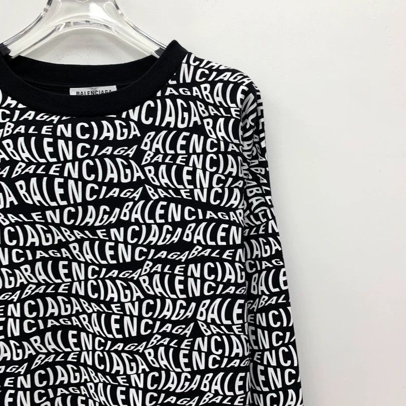 Balenciaga Balenciaga Black Logo Print Long Sleeve Sweatshirt-2506 Size US XS / EU 42 / 0 - 3 Thumbnail