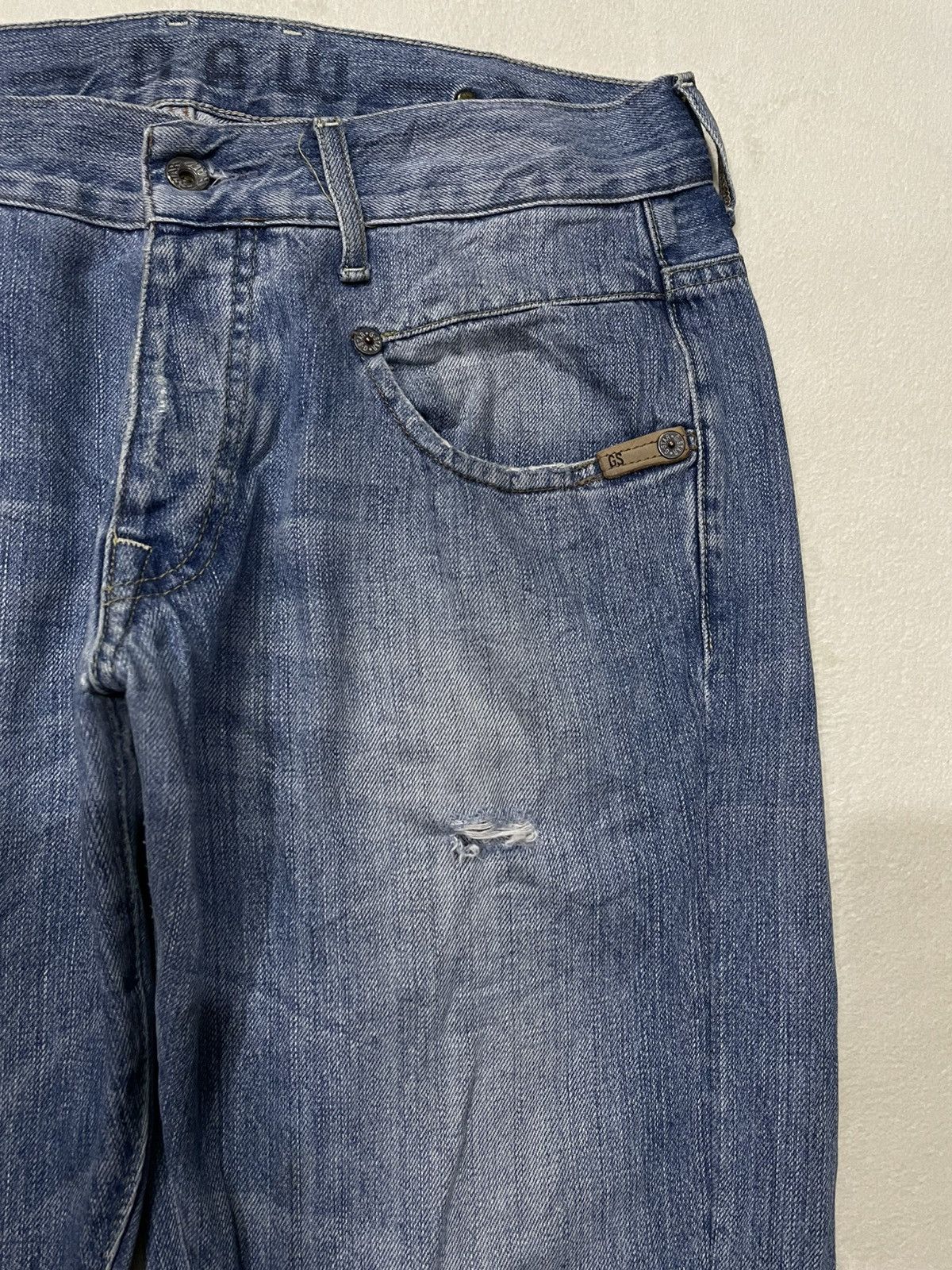G-Star Vintage G-STAR RAW Skinny Mudwash Distress Ripped Denim Jean Size US 35 - 4 Thumbnail