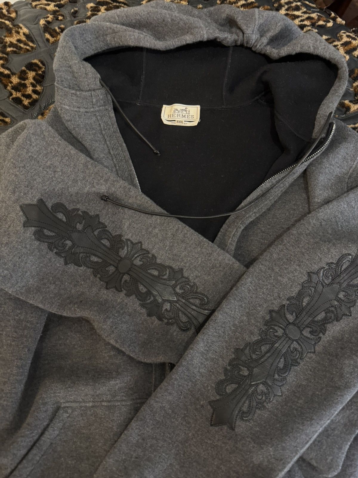 Chrome Hearts 1 of 1 HERMES x CHROME HEARTS CASHMERE JACKET HOODIE Size US XXL / EU 58 / 5 - 11 Thumbnail