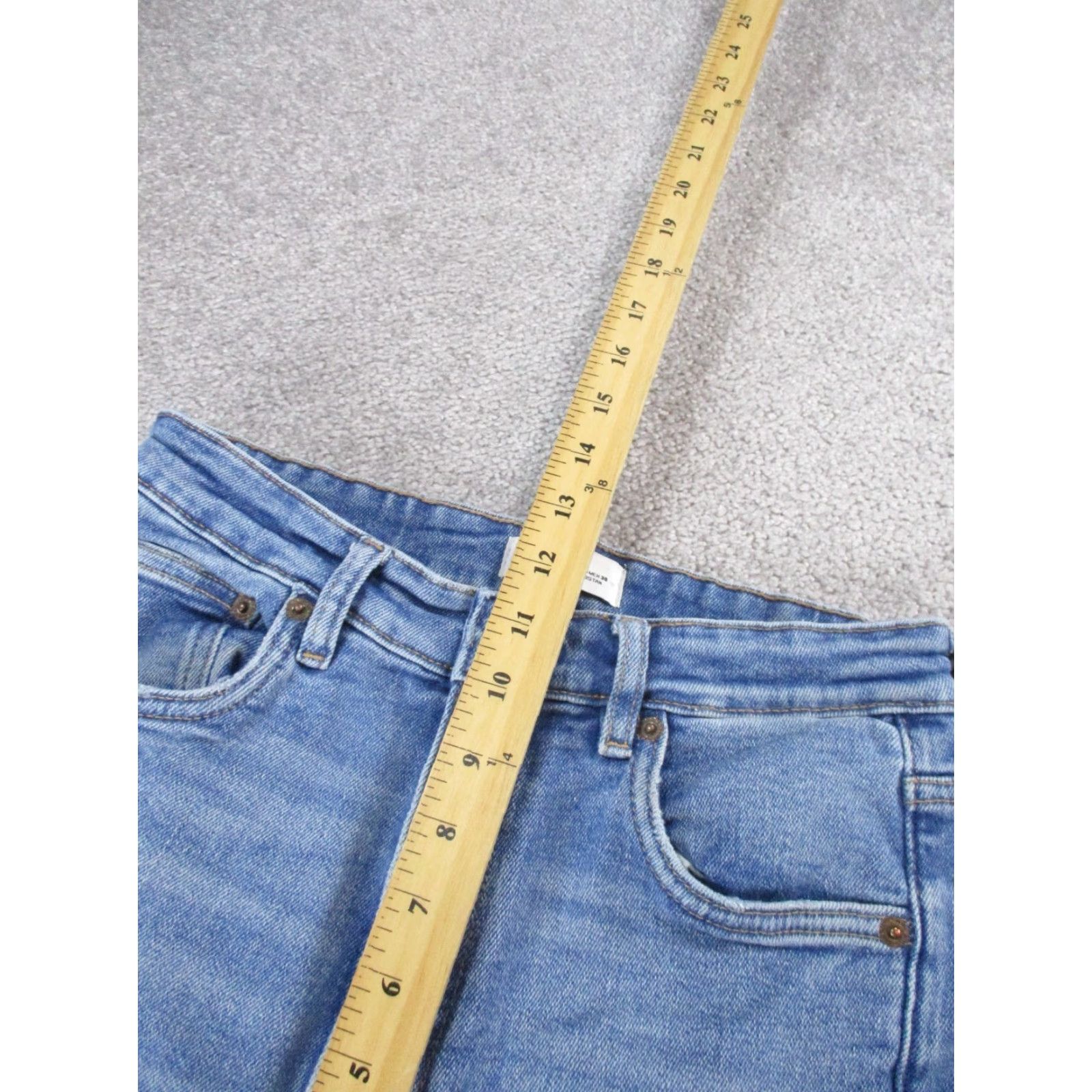 Zara Zara Jeans Womens 8 Light Blue Denim Skinny High Rise Zip Zipper Crop Regular Slim Fit? Size 30" / US 8 / IT 44 - 7 Thumbnail