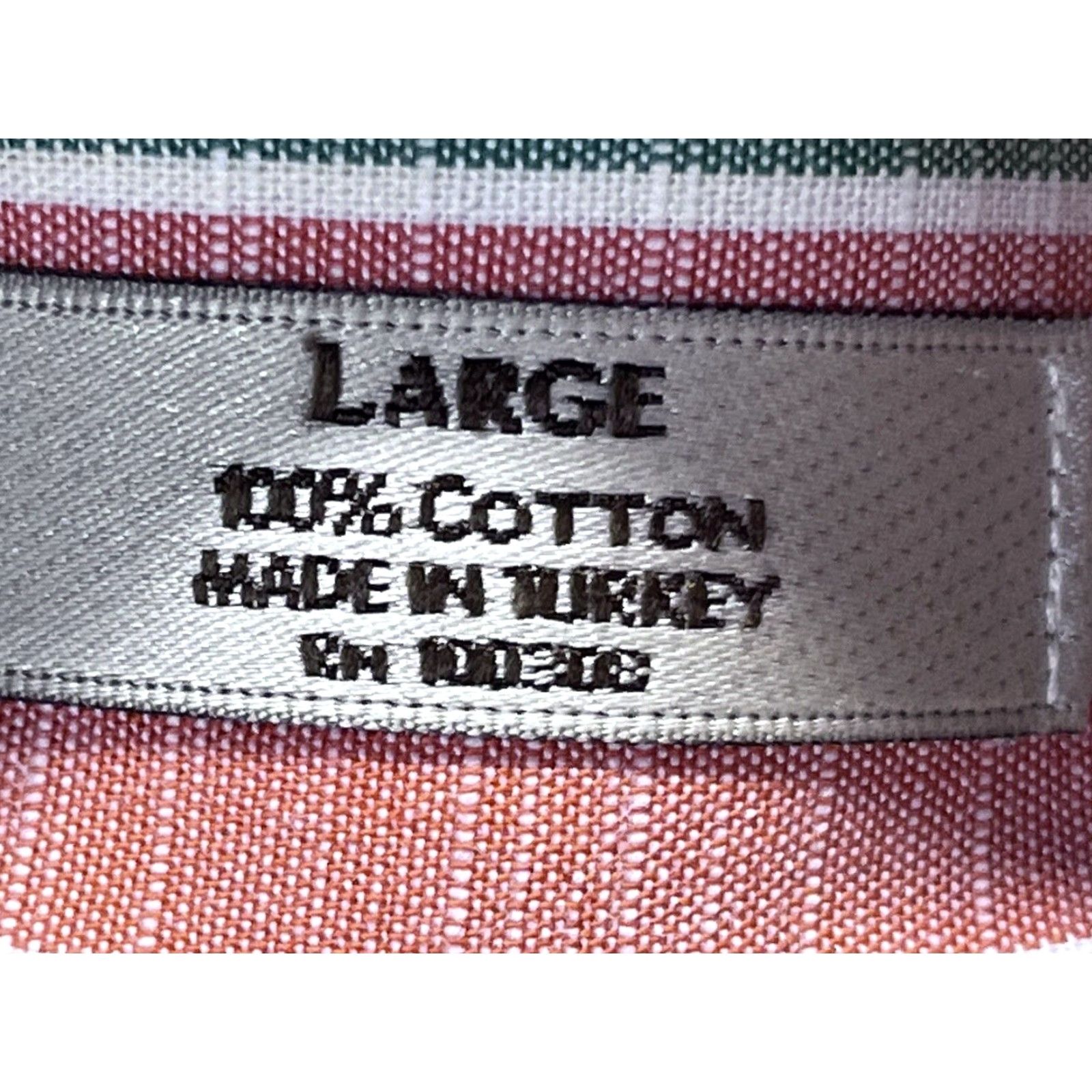 Peter Millar Peter Millar Button Down Shirt Mens Large Striped Cotton Long Sleeve Pink Multicolor Size US L / EU 52-54 / 3 - 6 Thumbnail