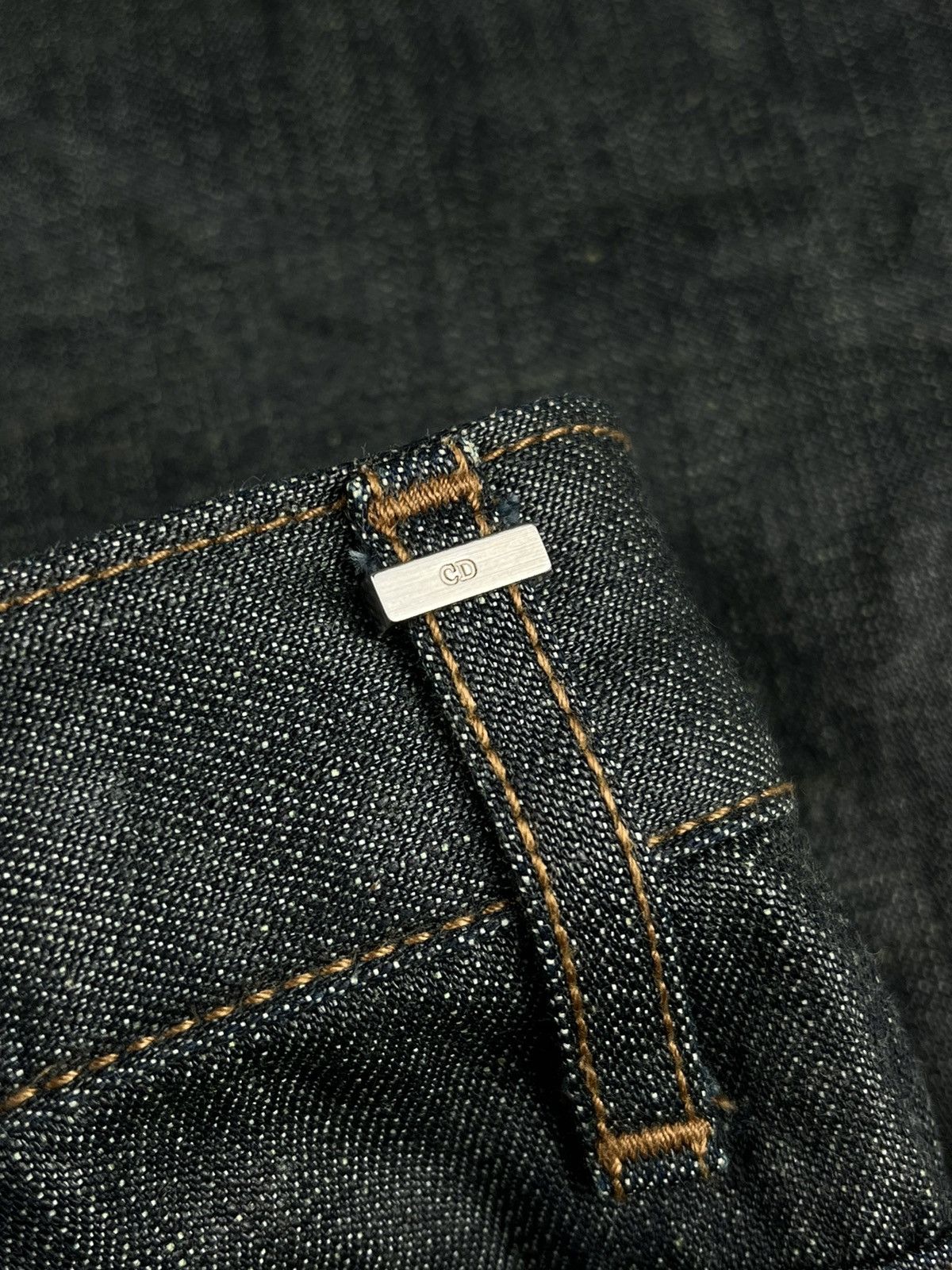 Dior × Hedi Slimane AW07 Dior Homme Navigate Polyurethane Wax Coated Denim Jeans Size US 29 - 5 Thumbnail