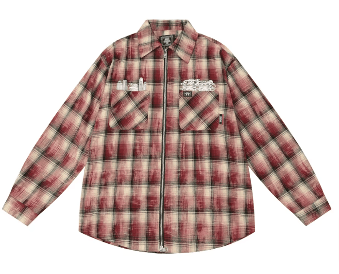 Japanese Brand × Vintage "Legacy Finder-Red-L" Plaid Jacket Size US L / EU 52-54 / 3 - 1 Thumbnail