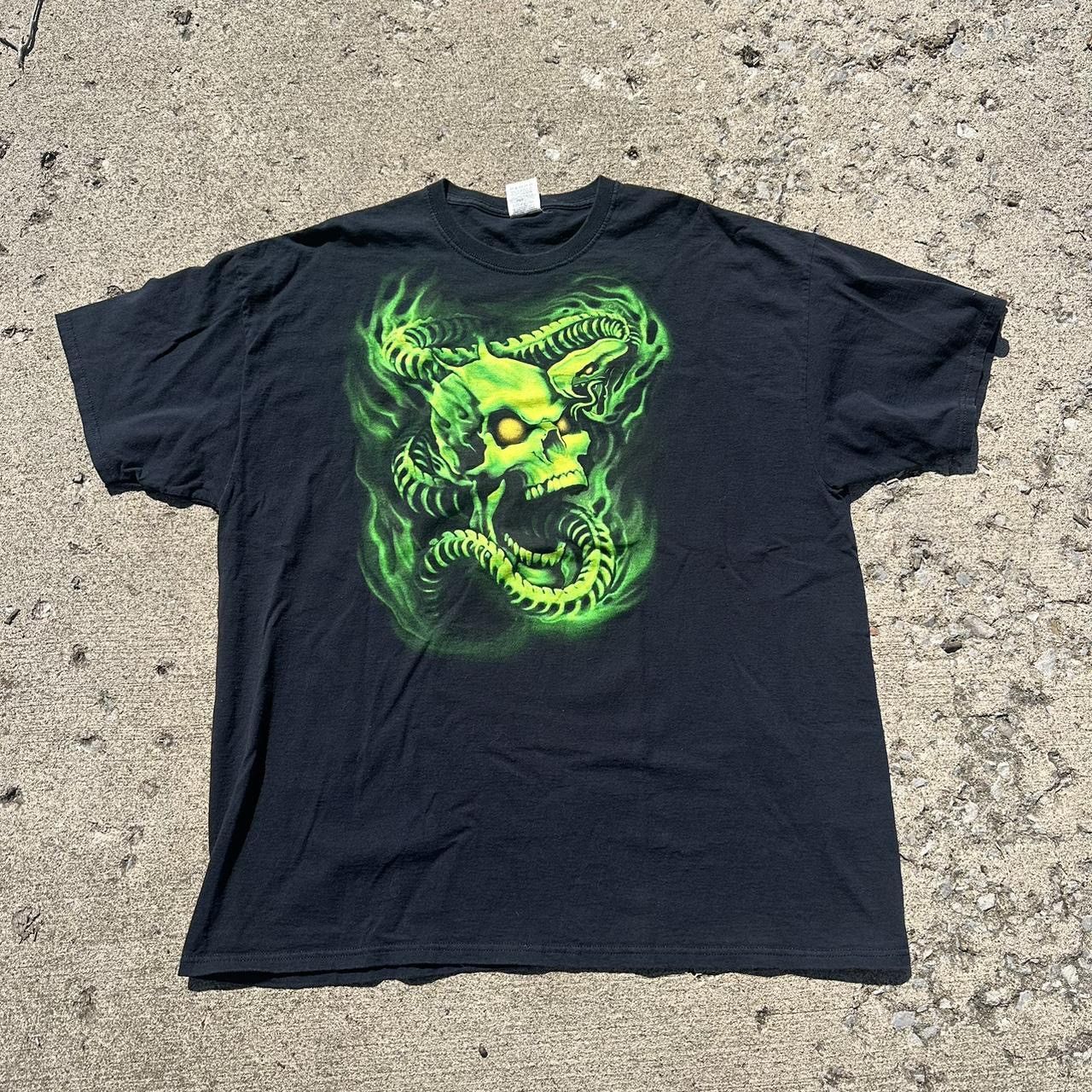 Vintage Vintage Y2K Skull Shirt Size US XL / EU 56 / 4 - 1 Thumbnail