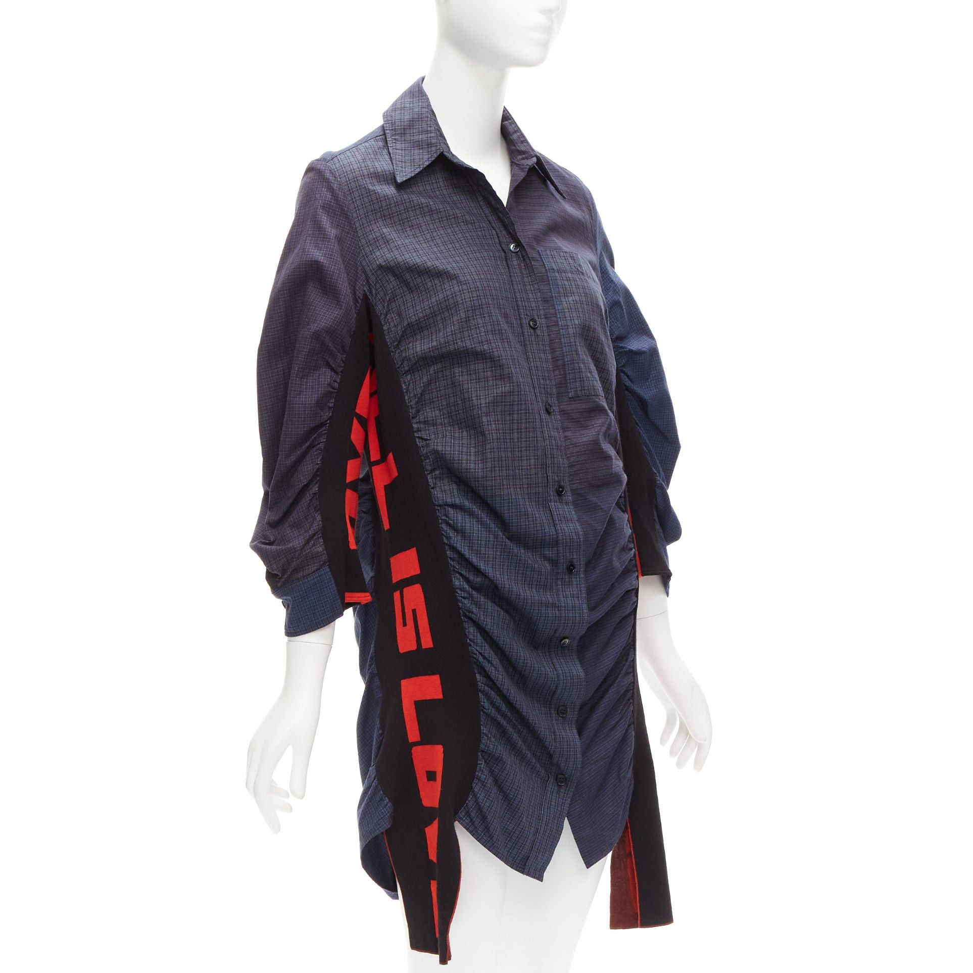 Stella McCartney STELLA MCCARTNEY 2017 All is Love deconstructed side panel shirt dress IT34 2XS Size XXS / US 00 / IT 34 - 1 Thumbnail
