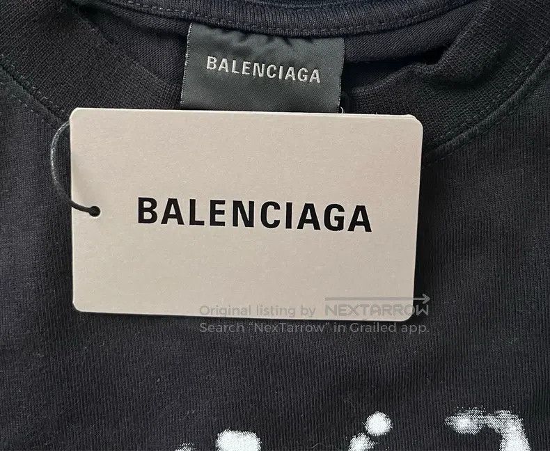Balenciaga Balenciaga Logo Embroidered Plain Knit Short Sleeve Off-Sh Size XXS / US 00 / IT 34 - 6 Thumbnail